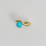 Band Ring I Turquoise Gold