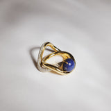 Band Ring I Lapis Gold