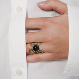 Reef Ring Onyx Gold
