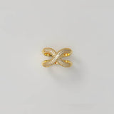 Thorn Ring Double Diamonds Full Pave