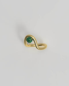 Band Ring II Malachite Gold