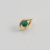 Band Ring I Malachite Gold