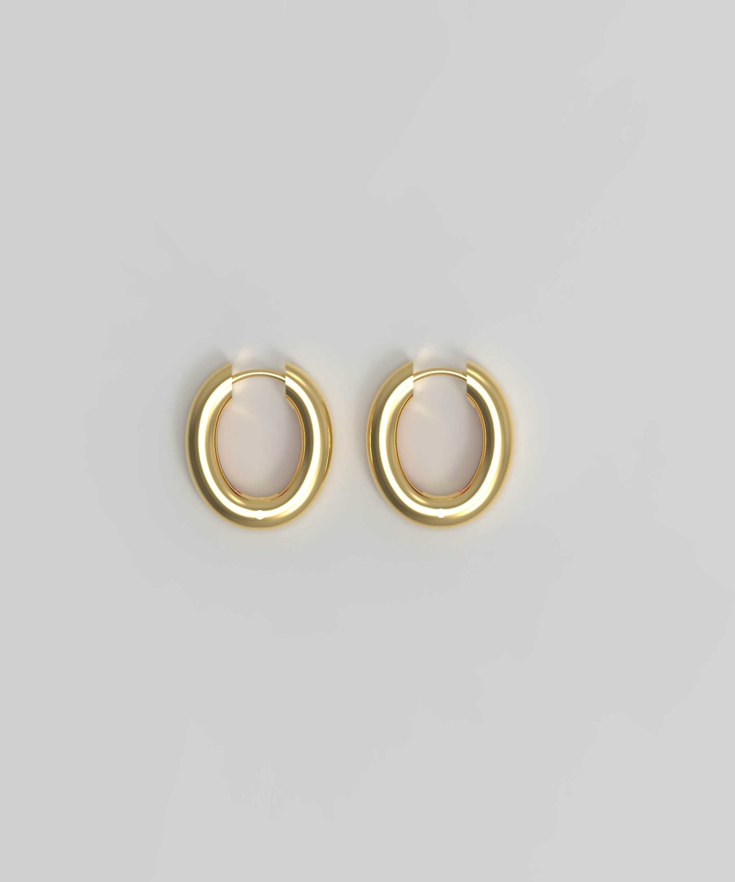 Chunky Hoop M Gold Josephine gold plated earrings – JOSEPHINE