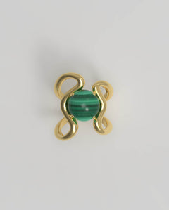 Reef Ring Malachite Gold