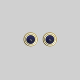 Lolly Stud Lapis Plated