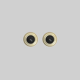 Lolly Stud Onyx Plated