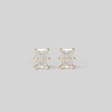 Muse Ear Studs Emerald Diamond