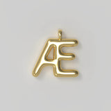 Letter Charm Large Plated