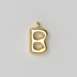 Letter Charm Large Plated