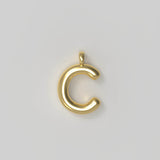 Letter Charm Large Plated