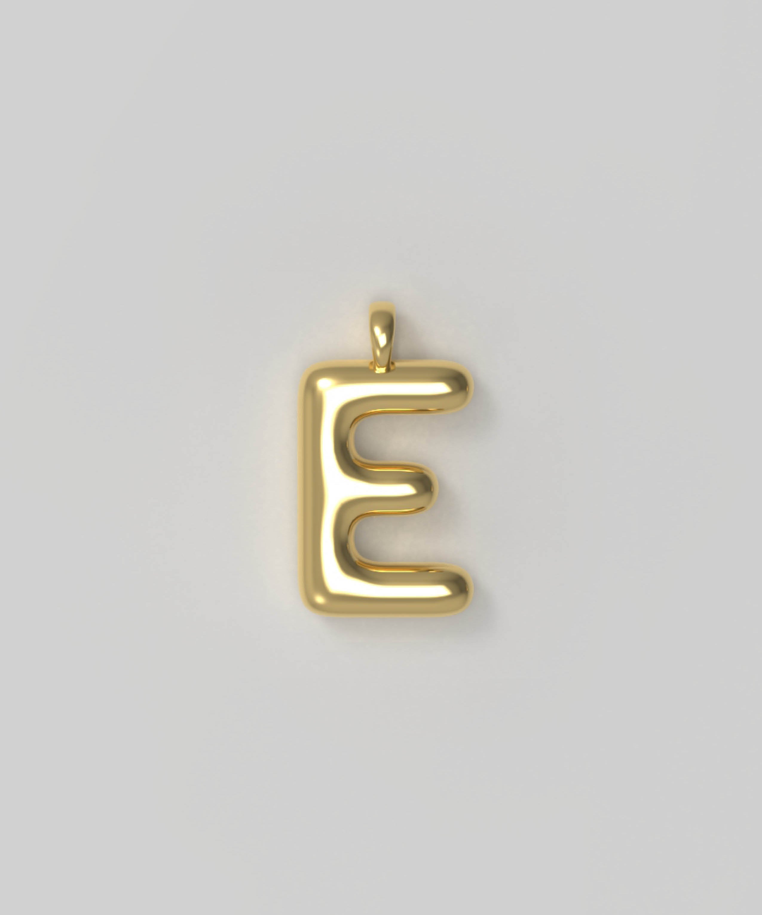 Letter Charm Large Plated