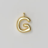 Letter Charm Large Plated