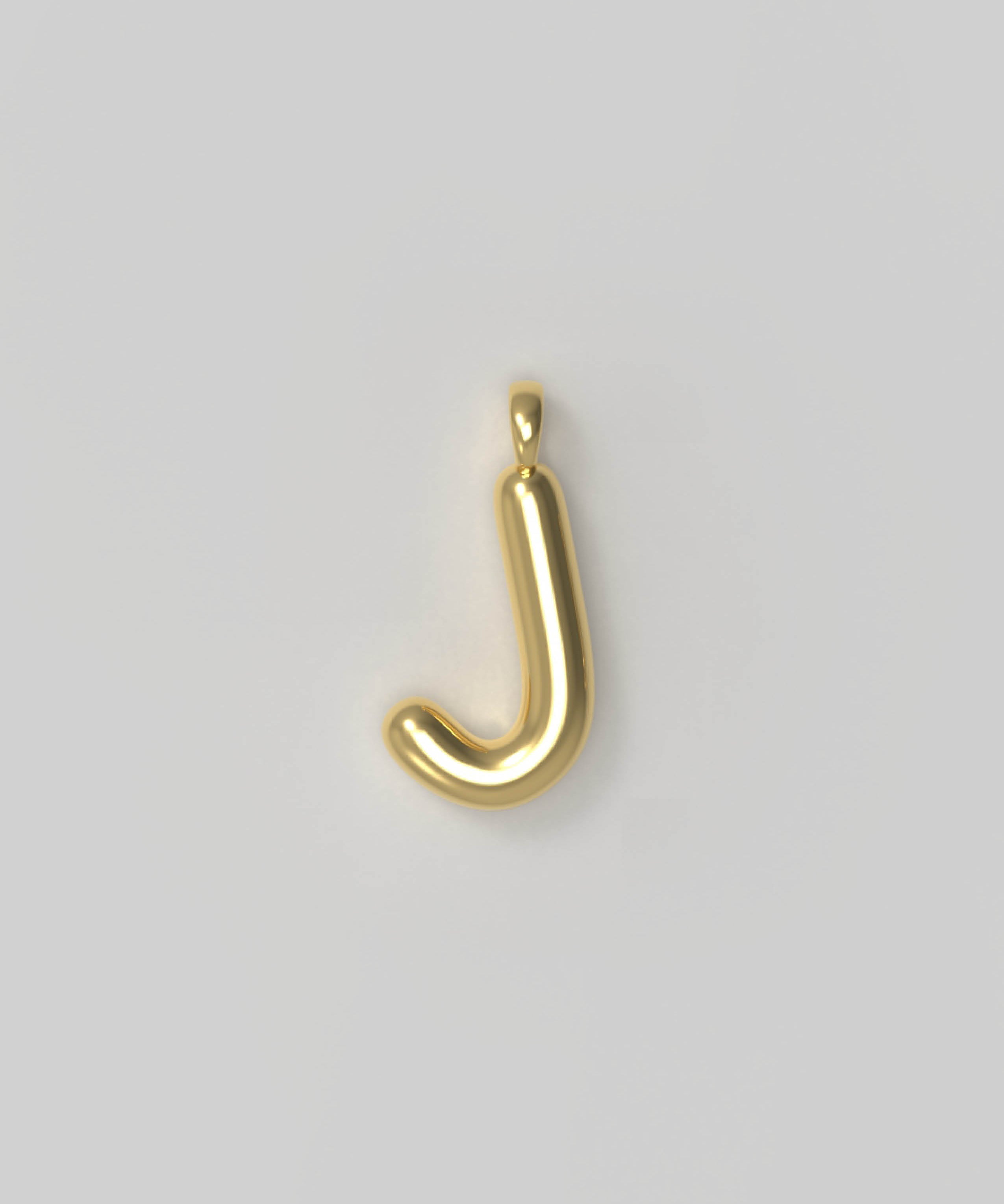 Letter Charm Large Plated