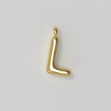 Letter Charm Large Plated