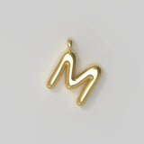 Letter Charm Large Plated