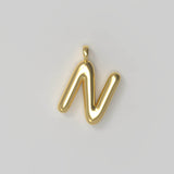 Letter Charm Large Plated