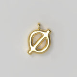 Letter Charm Large Plated