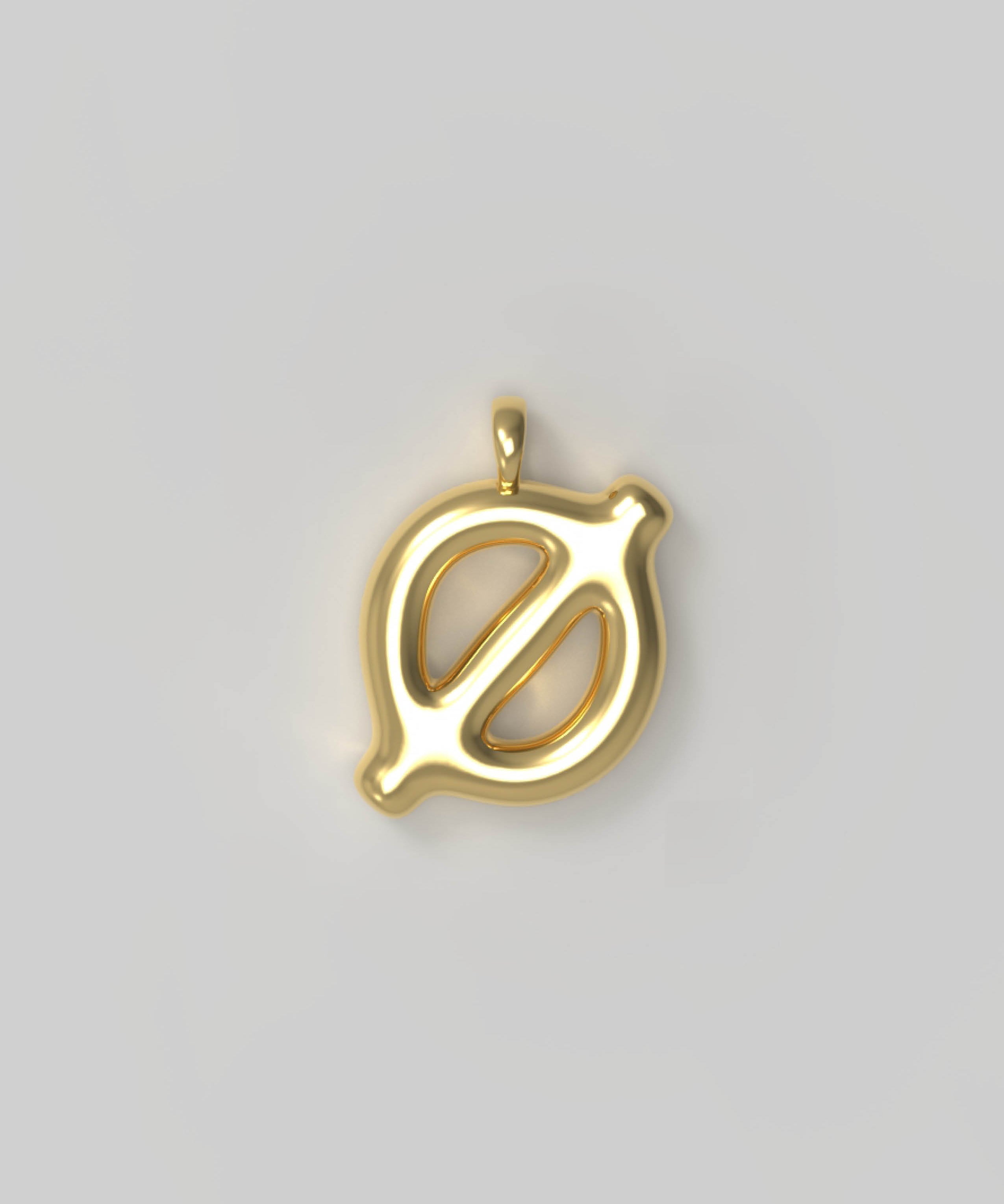 Letter Charm Large Plated