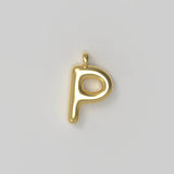 Letter Charm Large Plated