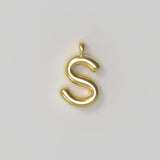 Letter Charm Large Plated