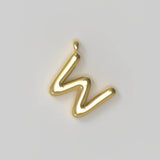 Letter Charm Large Plated