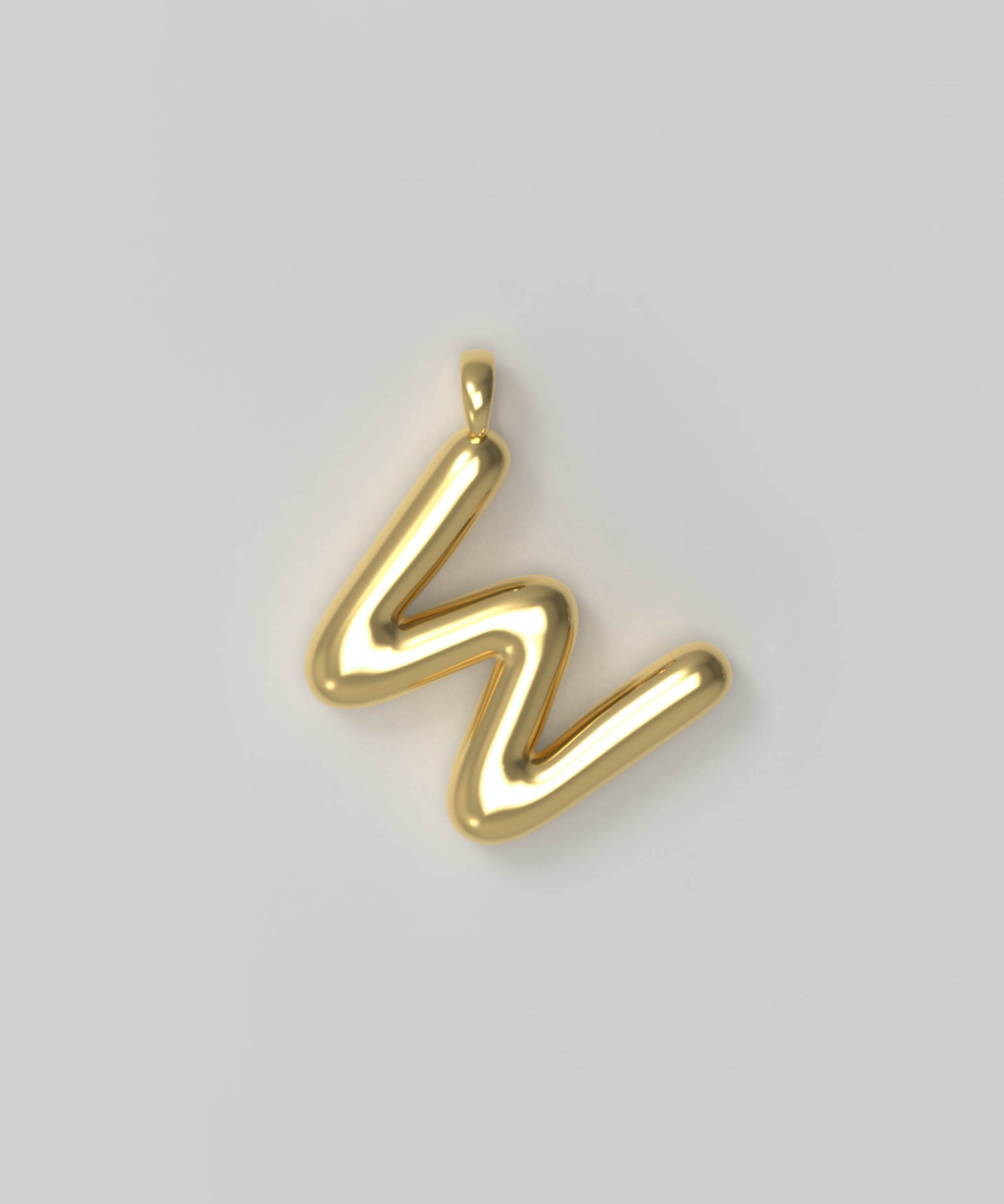 Letter Charm Large Plated