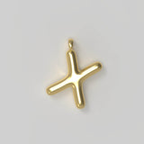 Letter Charm Large Plated