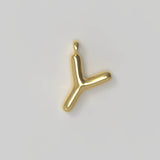 Letter Charm Large Plated