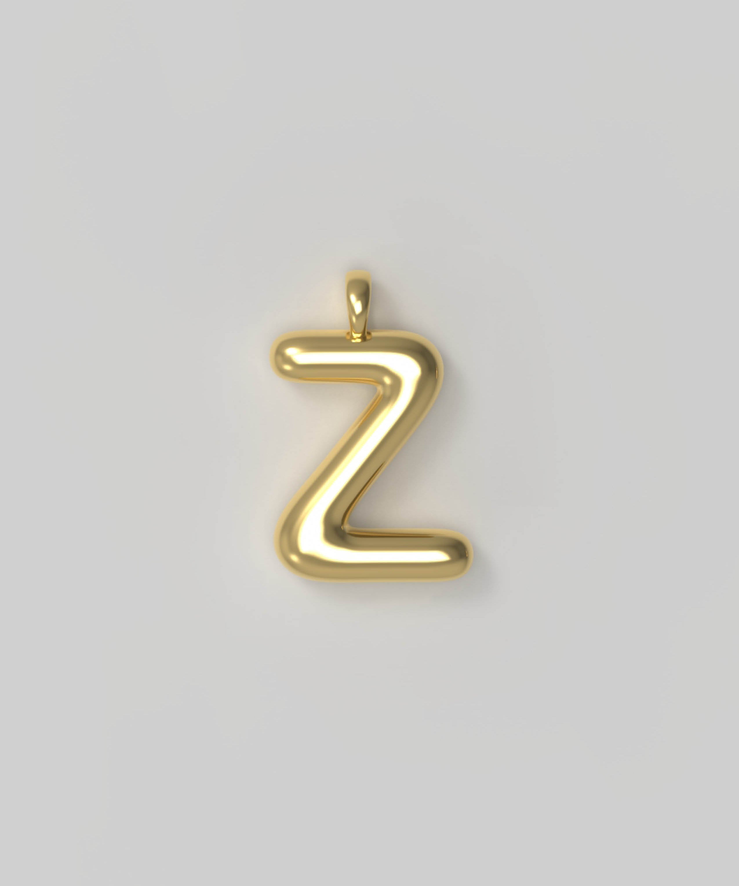 Letter Charm Large Plated