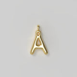 Letter Charm Small Plated