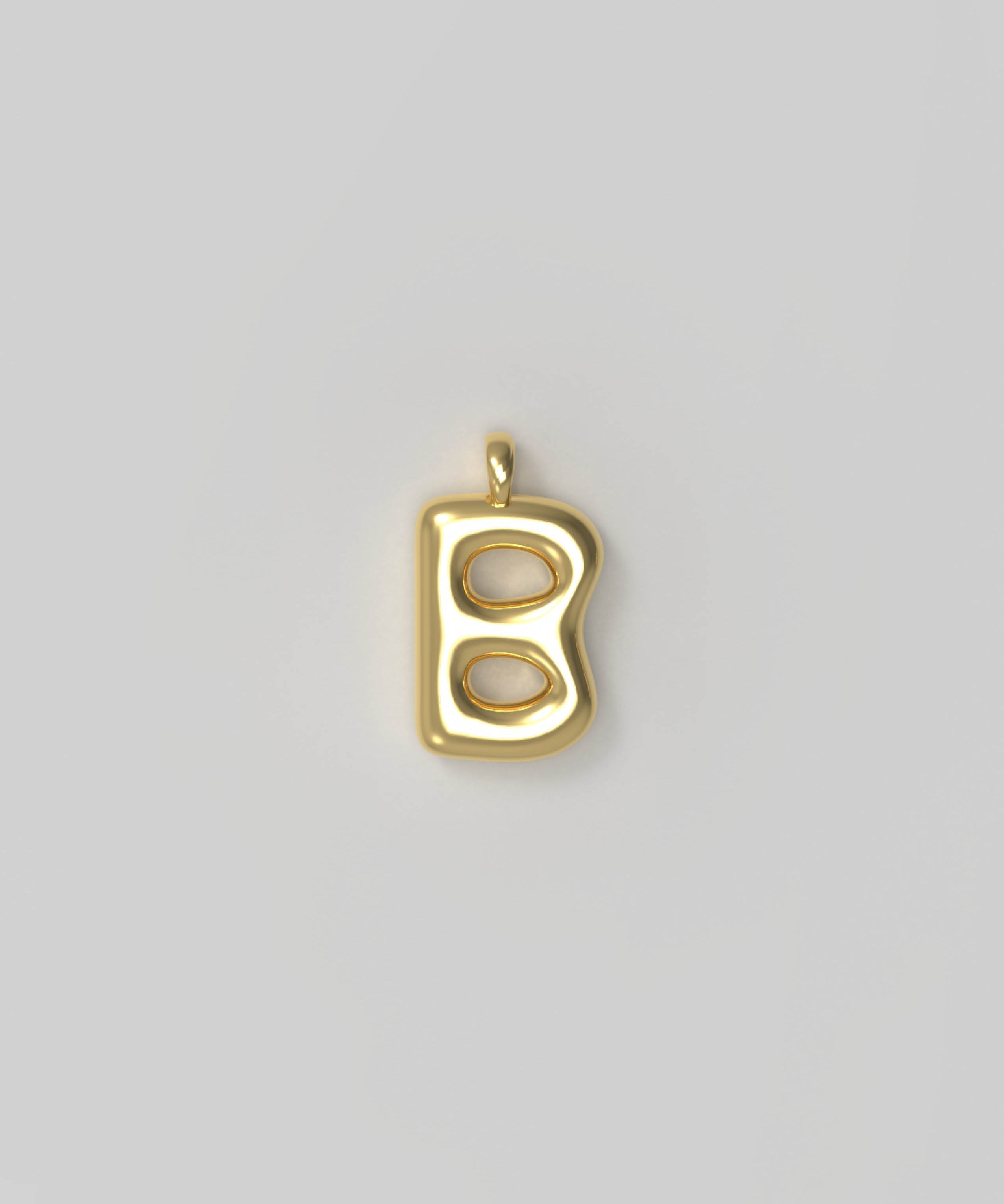 Letter Charm Small Plated