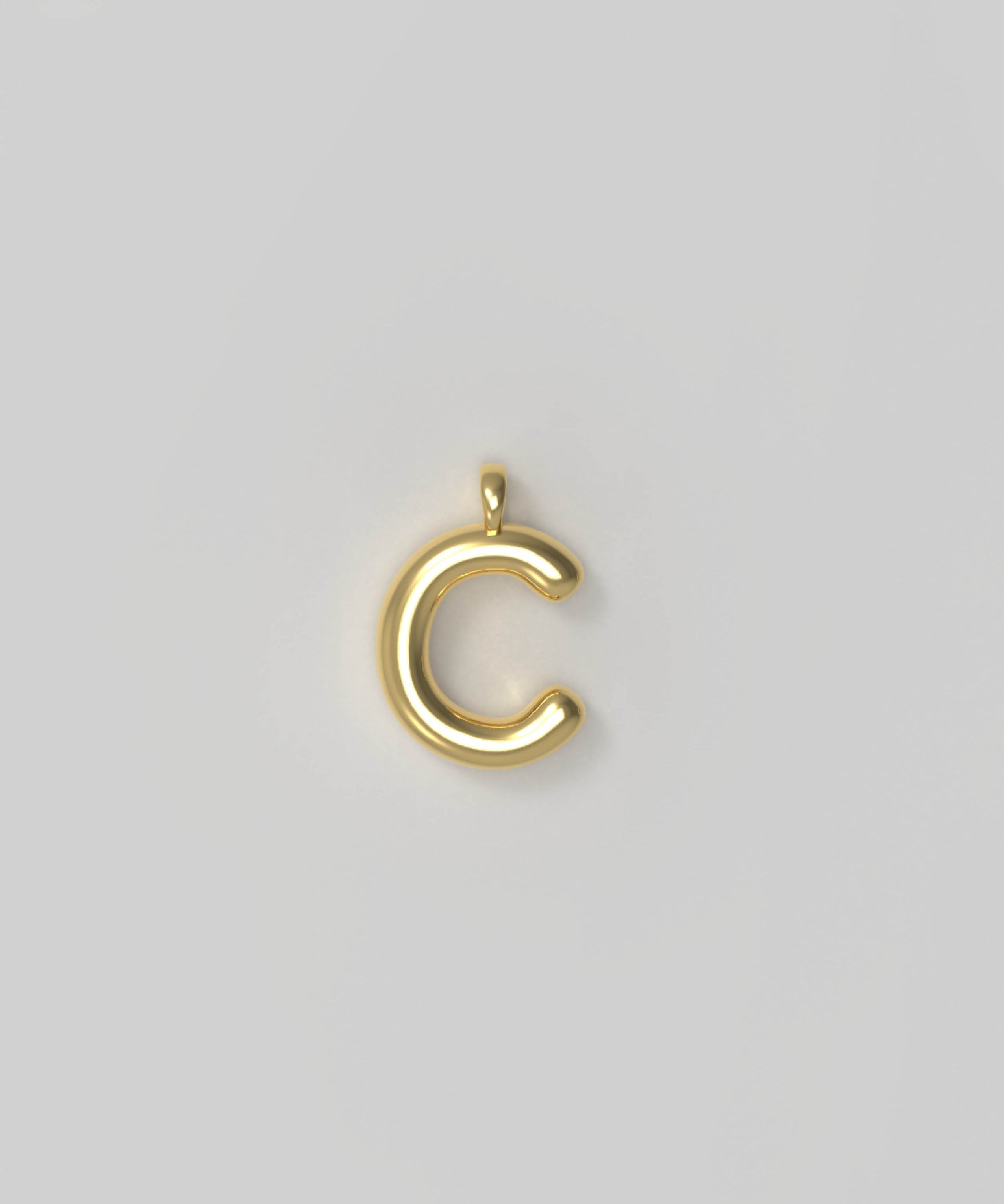 Letter Charm Small Plated