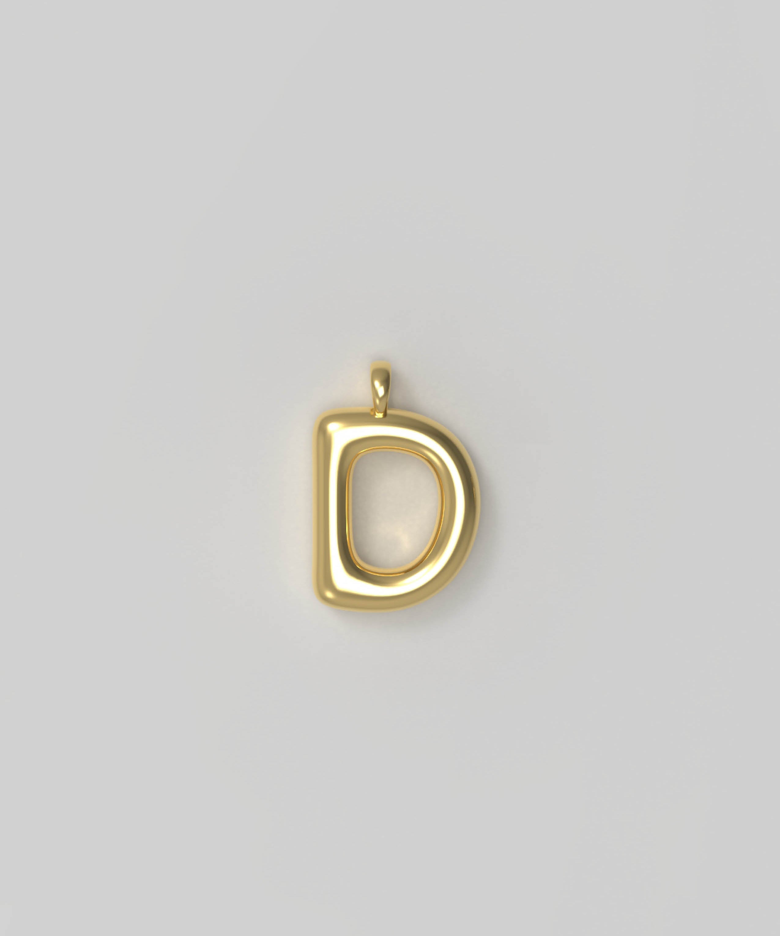 Letter Charm Small Plated