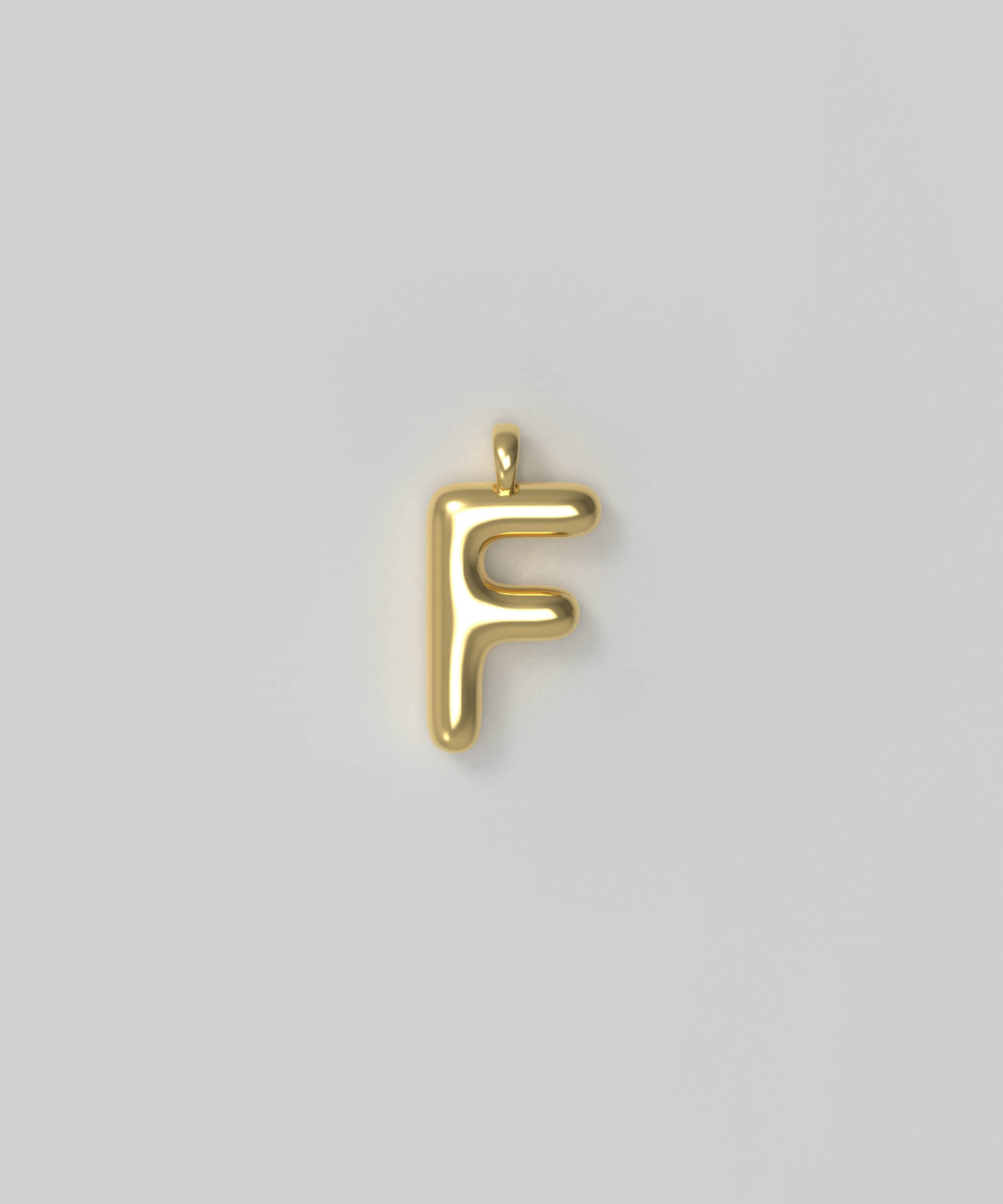 Letter Charm Small Plated