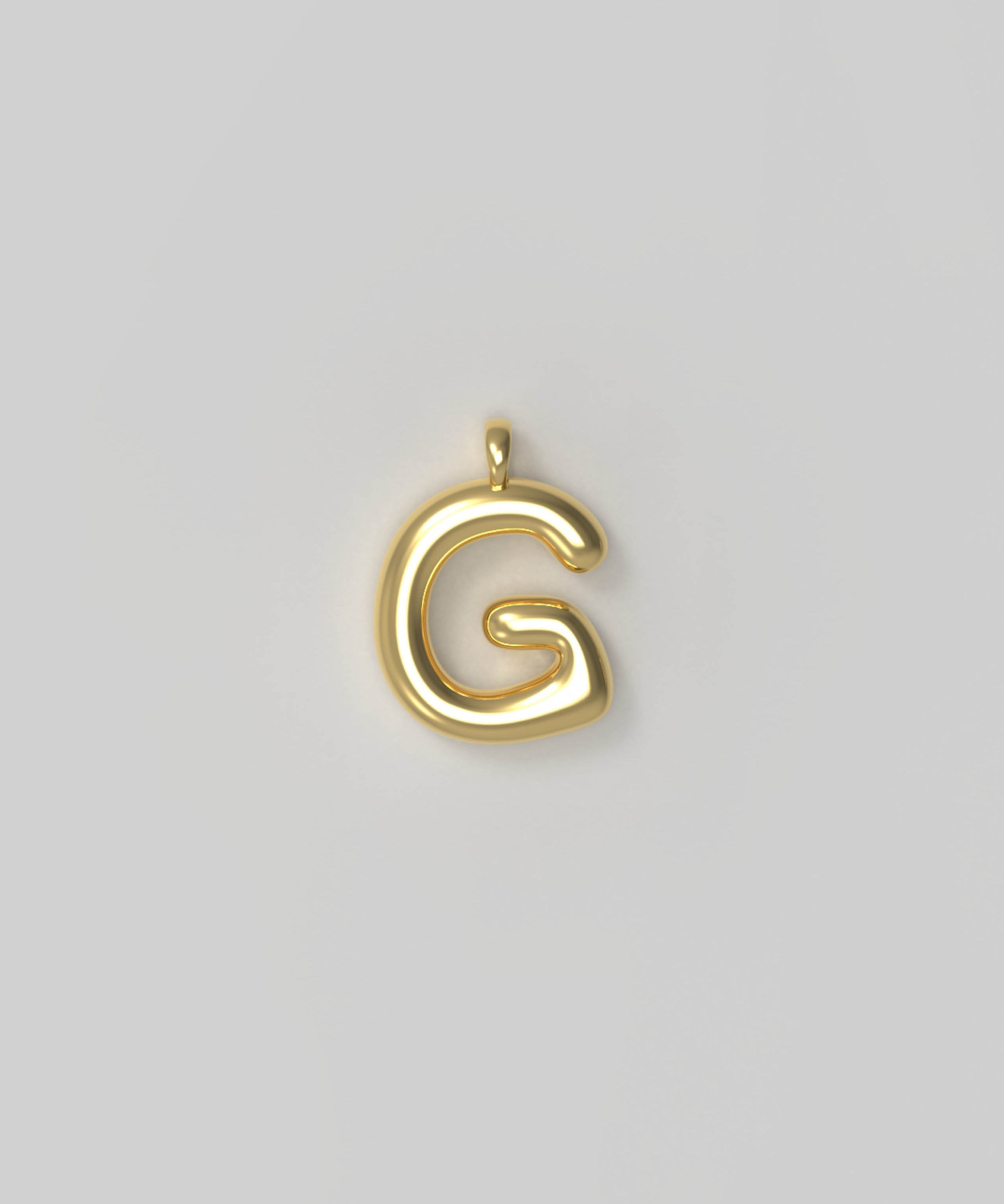 Letter Charm Small Plated