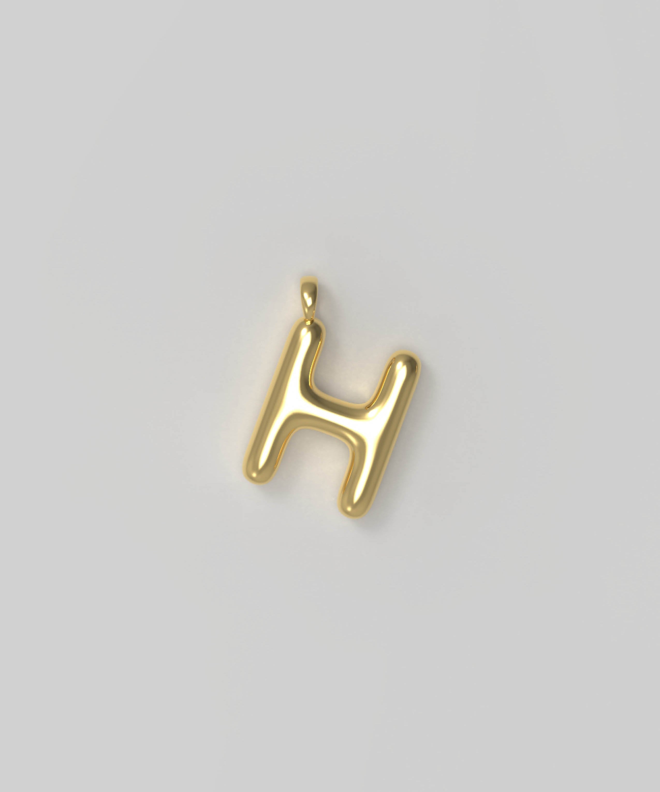 Letter Charm Small Plated