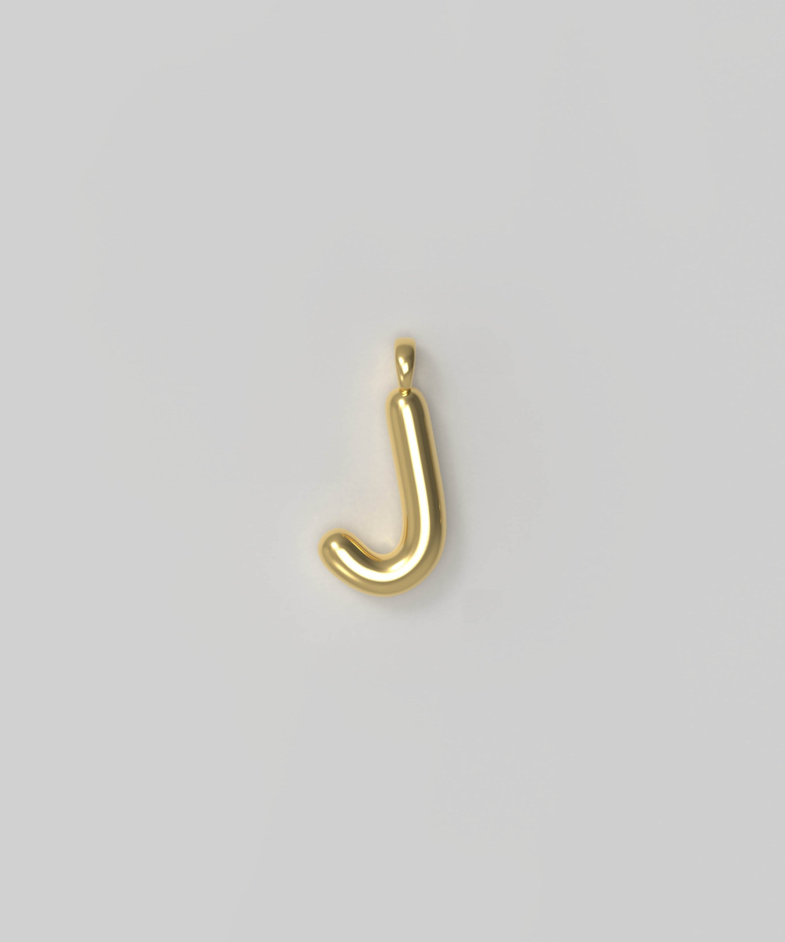 Letter Charm Small Plated