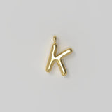 Letter Charm Small Plated