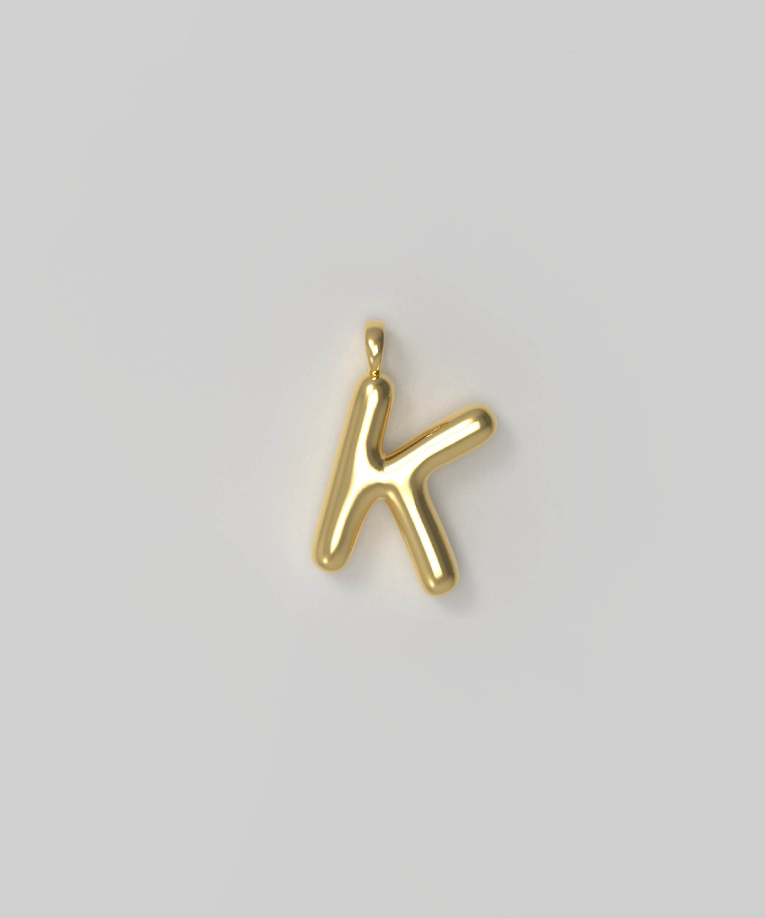 Letter Charm Small Plated