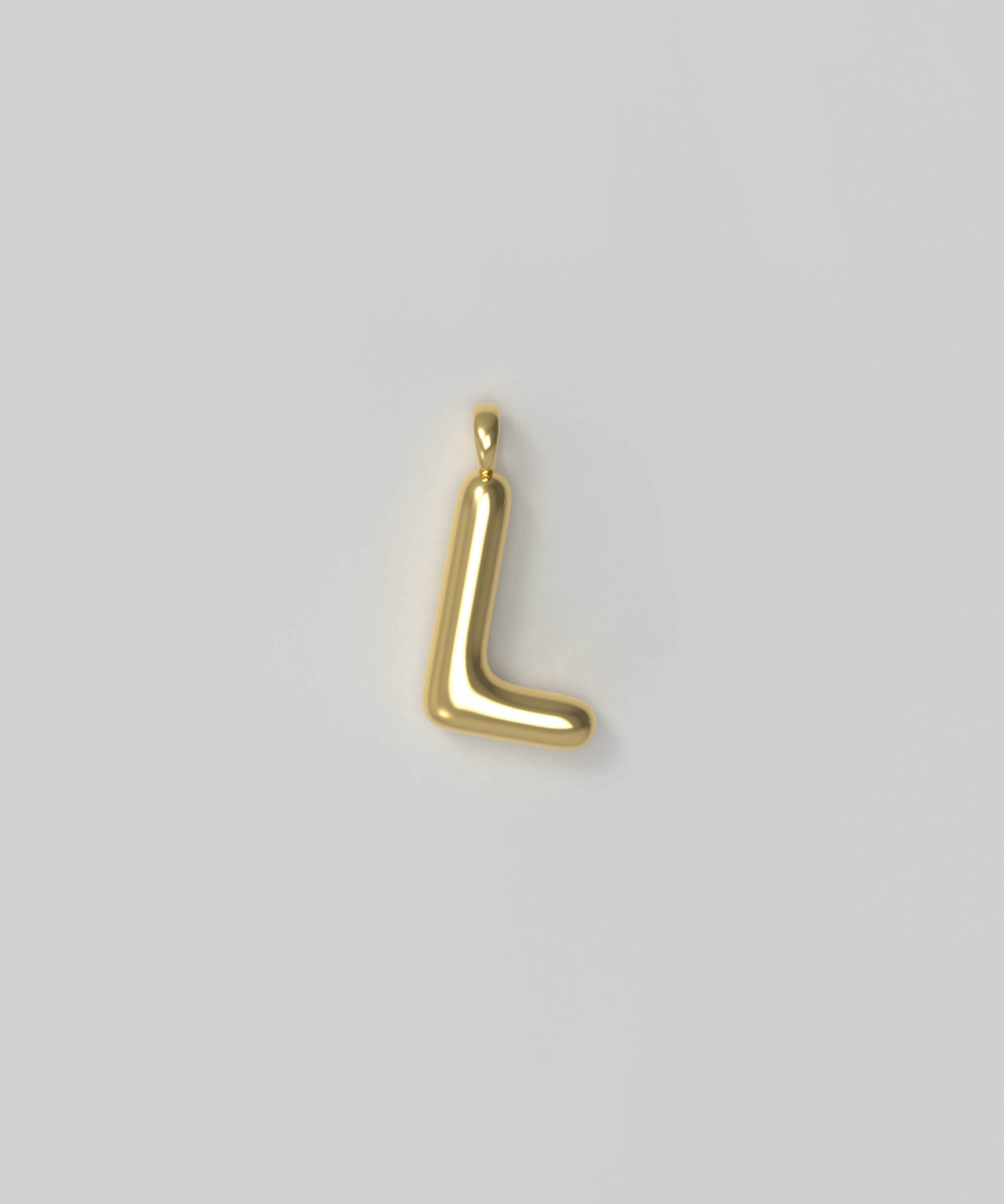 Letter Charm Small Plated