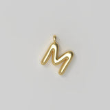 Letter Charm Small Plated