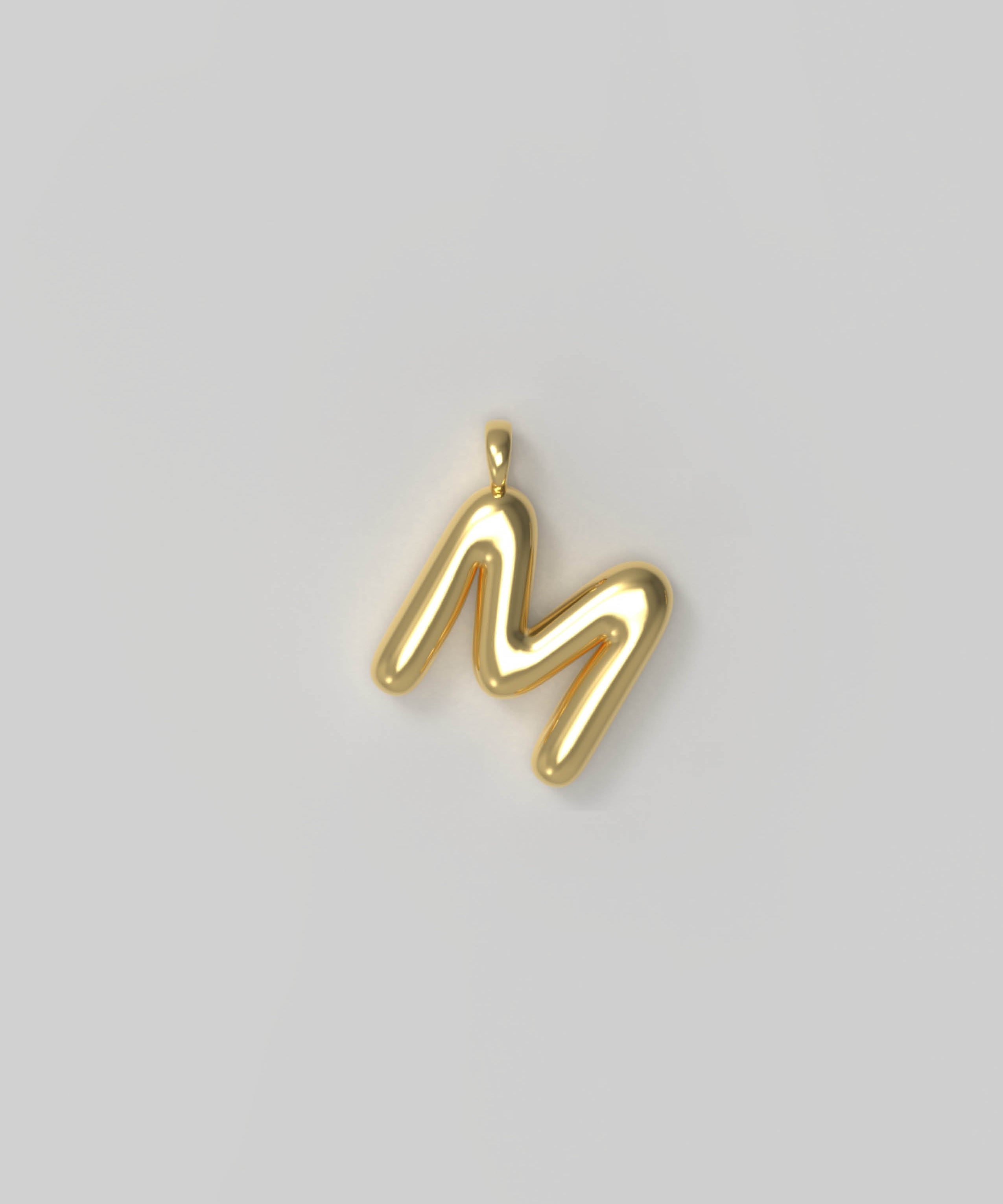 Letter Charm Small Plated