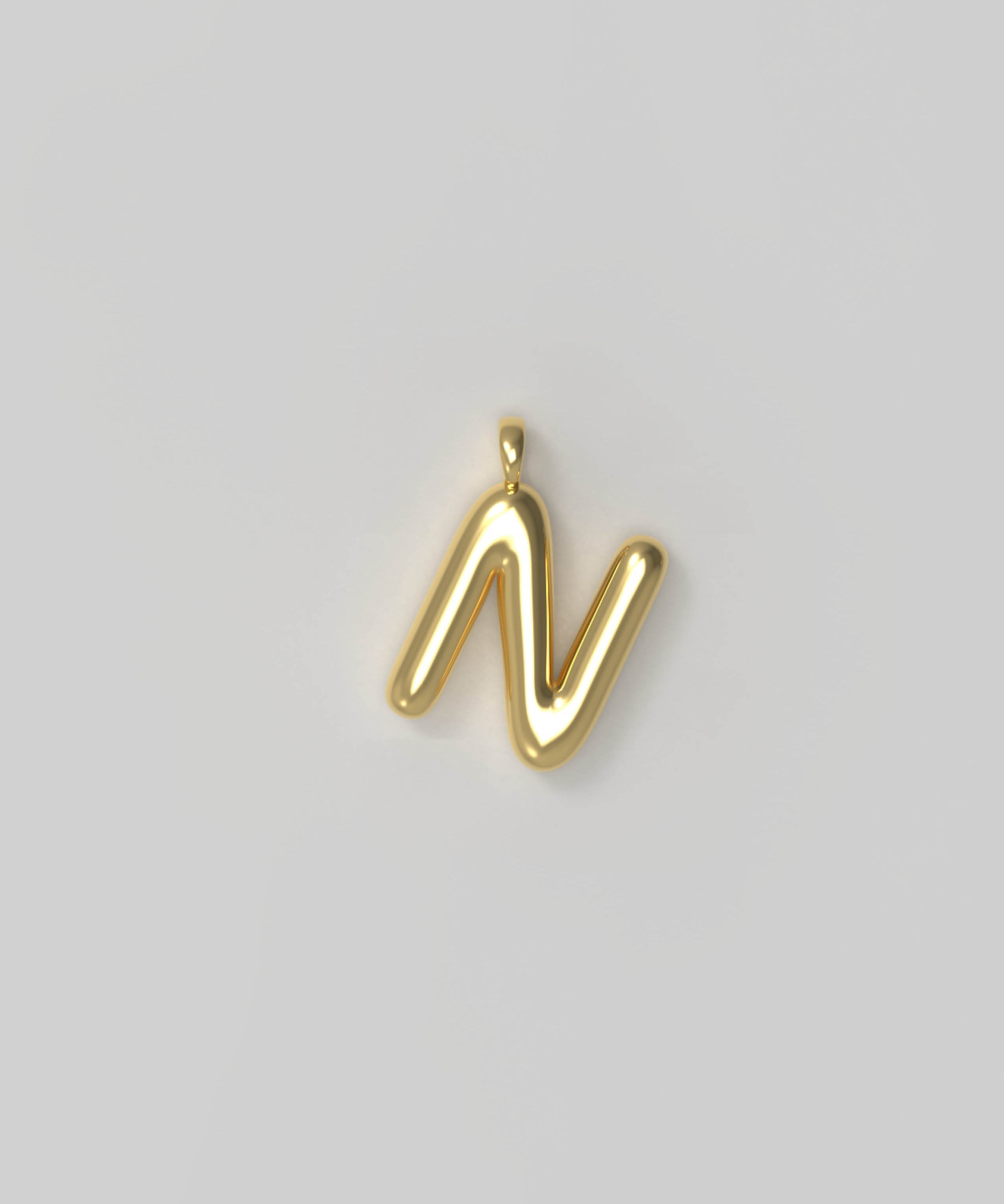 Letter Charm Small Plated