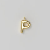 Letter Charm Small Plated