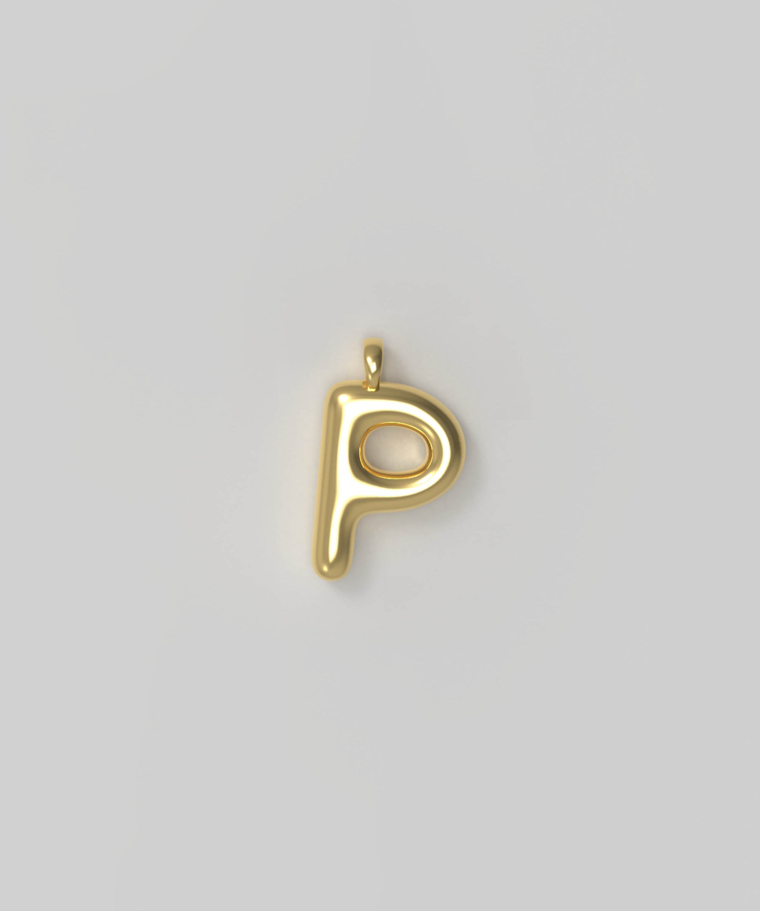 Letter Charm Small Plated