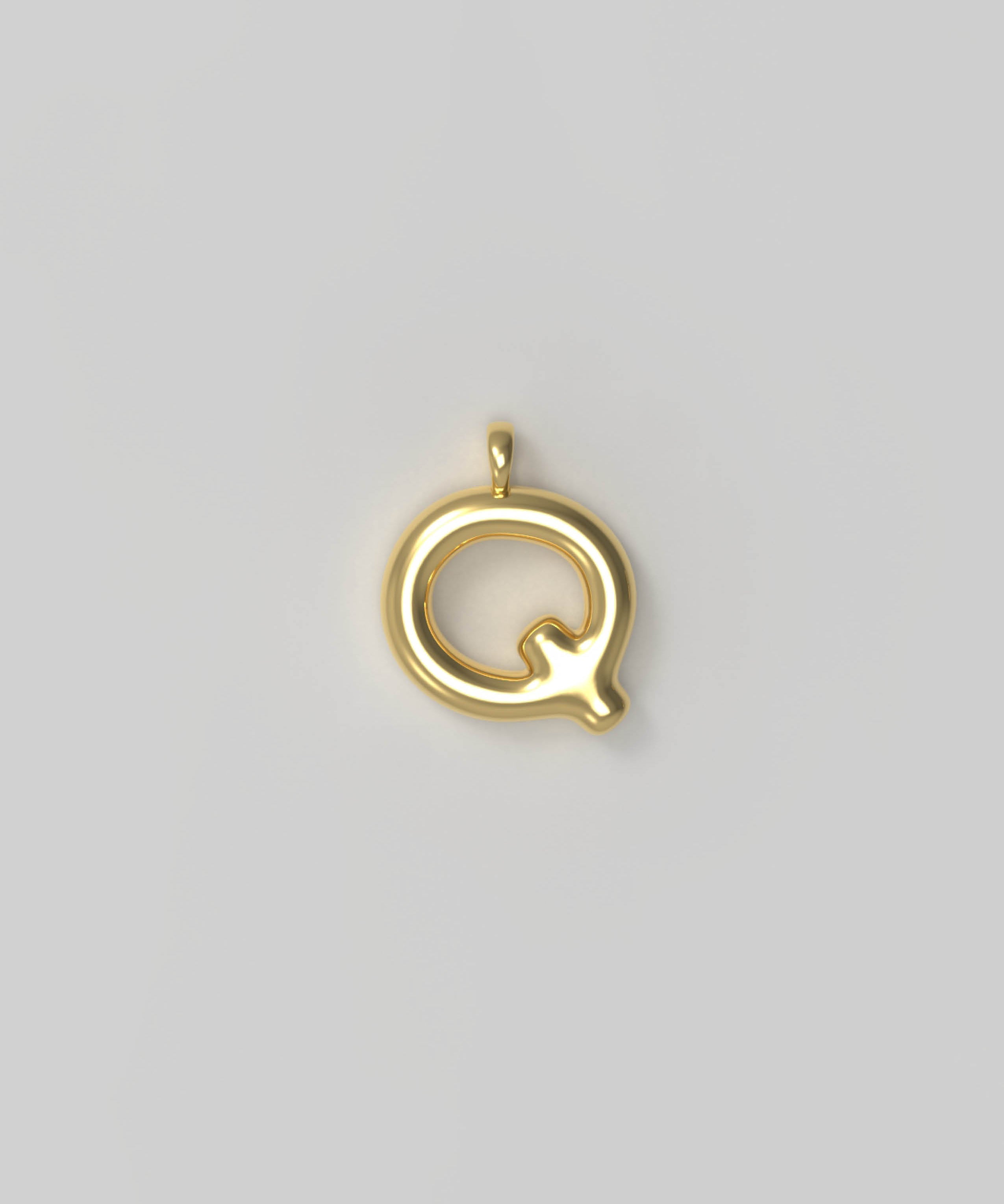 Letter Charm Small Plated