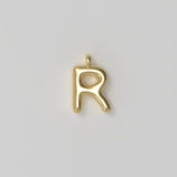 Letter Charm Small Plated