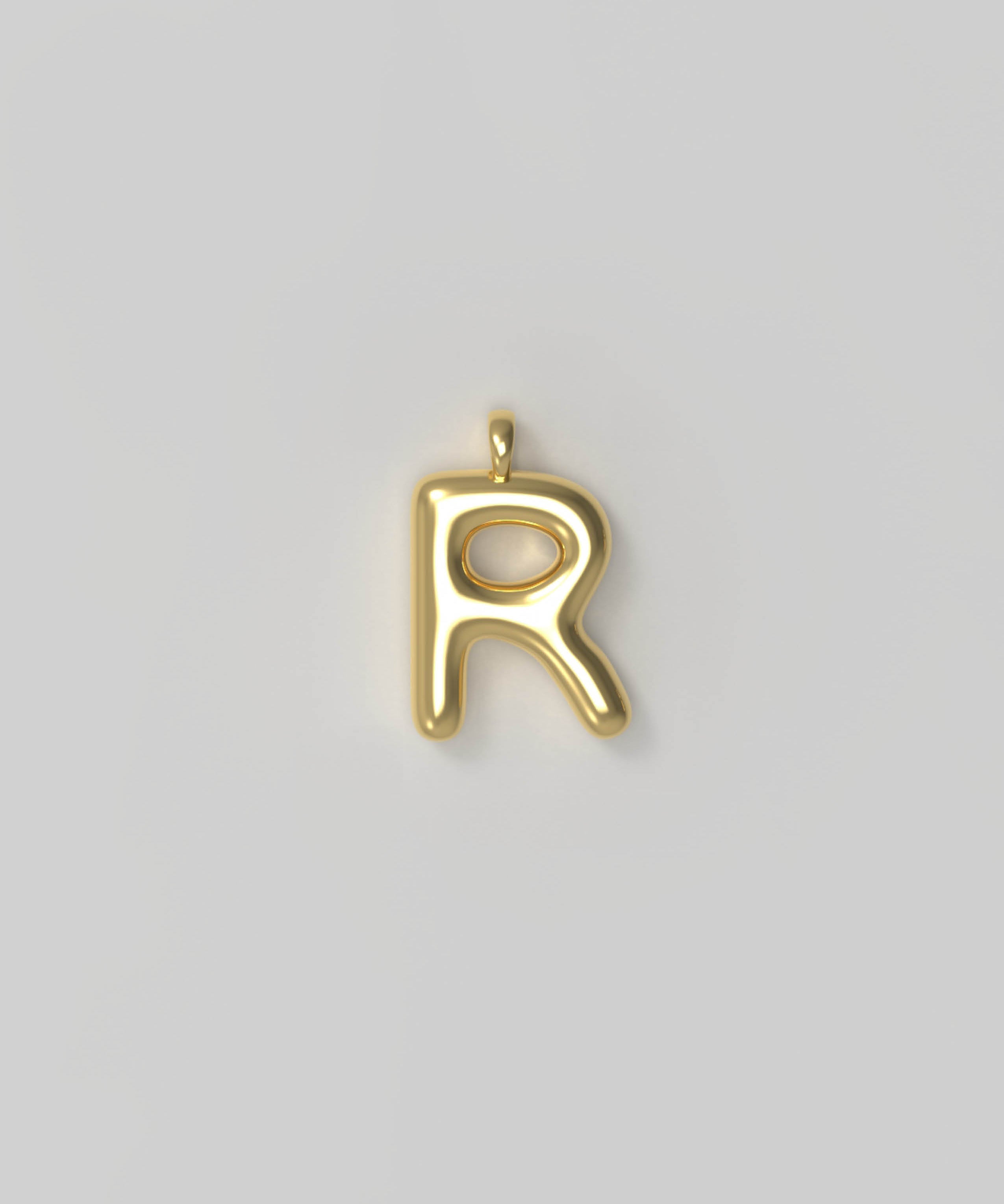 Letter Charm Small Plated