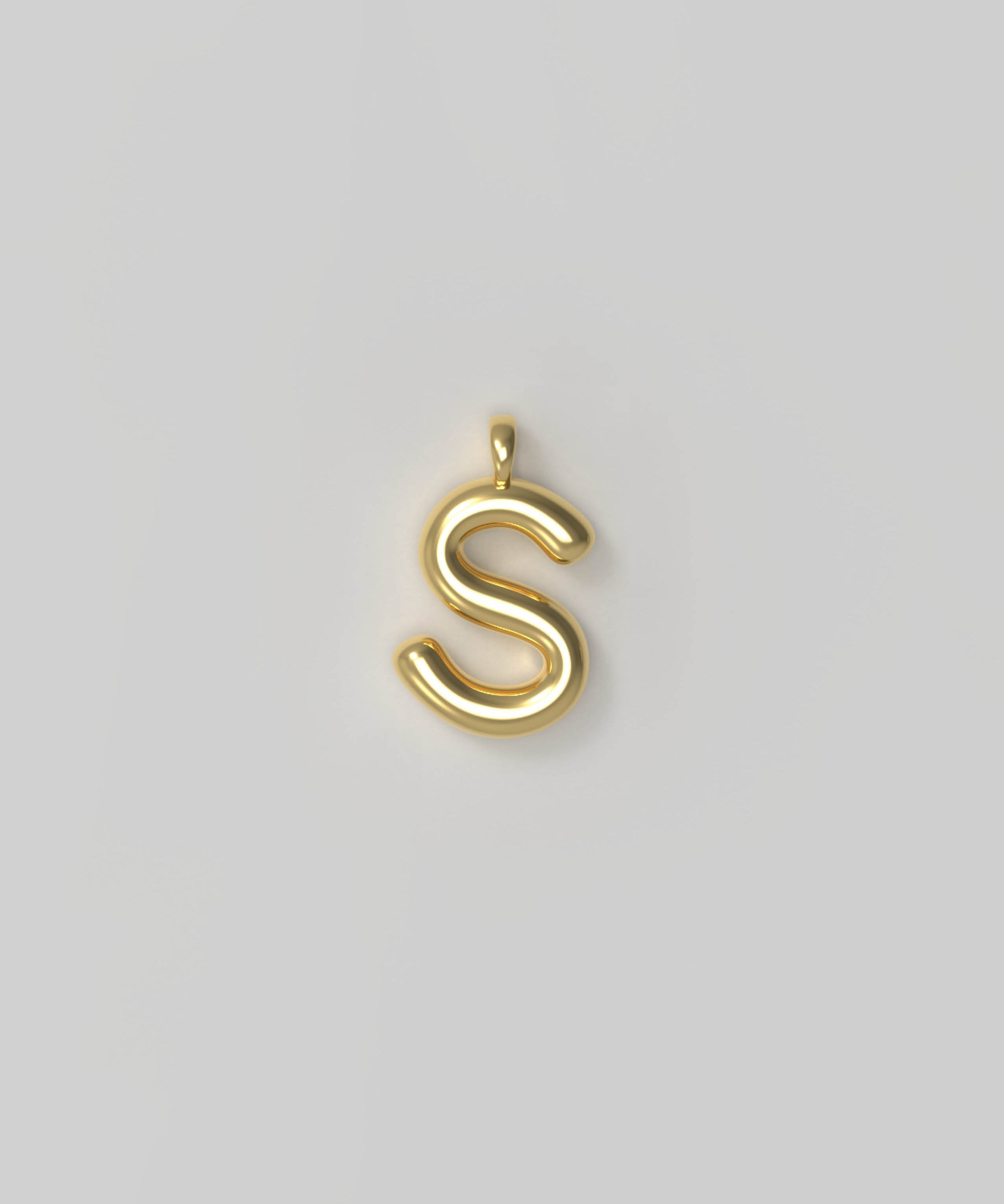 Letter Charm Small Plated