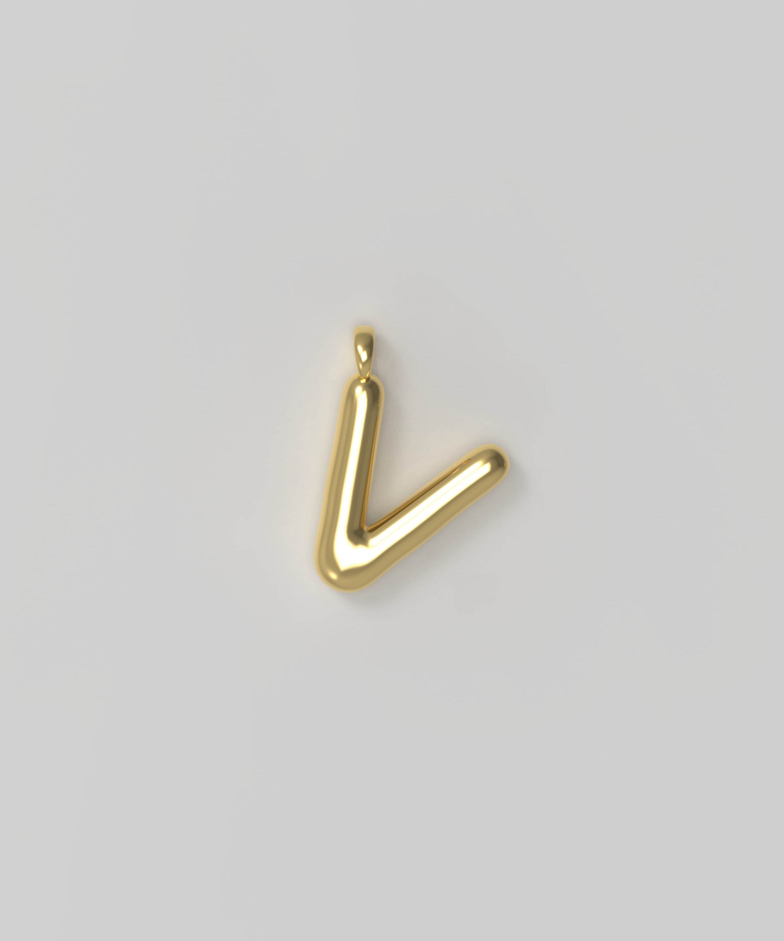 Letter Charm Small Plated